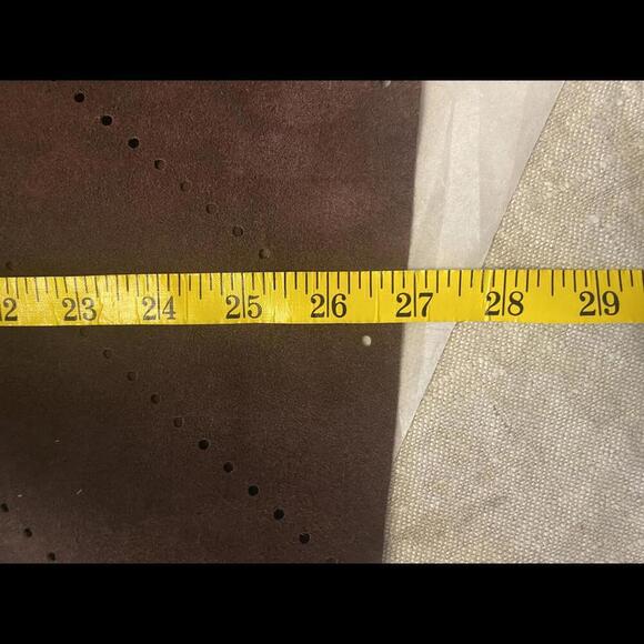 ecru  brown suede long sleeve top - Picture 7 of 14